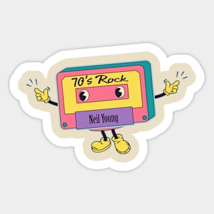 Music cassette man - Neil Sticker